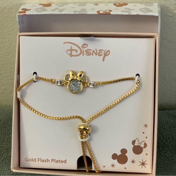 Disney's Minnie Gold Flash-Plated bracelet - New - Picture 3 of 4